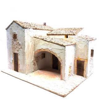 Presepe in borgo 40 x 30 x 29 cm