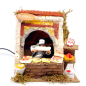 Pizzeria con luce e pizzettaio in movimento 10/11 cm 17x17x21 cm