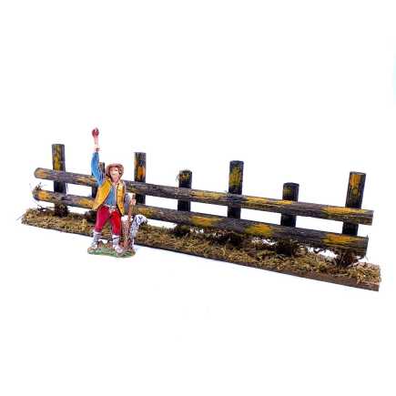 Wooden fence for nativity scenes, 33 x 4.5 x 8 cm