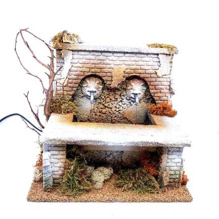 Double fountain 27.5 x 22 x H 26 cm