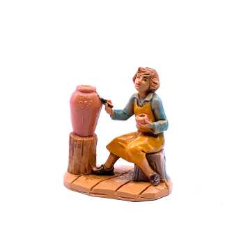 Pastorella decoratrice - 41 - Statue Fontanini cm 6.5