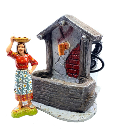 Fontana con pompa 10x13x12 cm