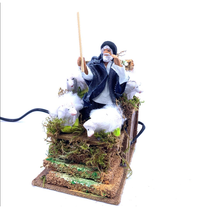 10294_pastore_con_pecore_in movimento_per_presepi_statuina_10_cm 10294_pastore_con_pecore_in movimento_per_presepi_statuina_10_cm
