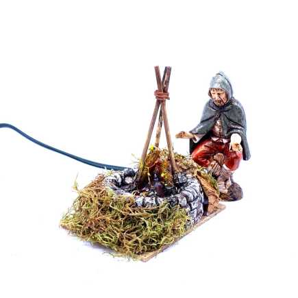 Fuoco da bivacco con effetto fiamma - 10 x 7 x 11 cm