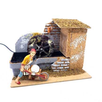 Mulino ad acqua con pompa - 20x14x15 cm
