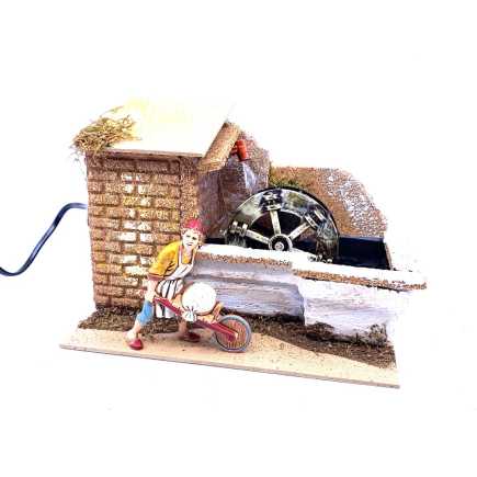 Mulino ad acqua con pompa - 20x14x15 cm