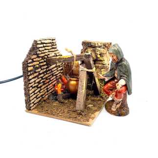 Fuoco da bivacco con effetto fiamma - 10 x 7 x 11 cm