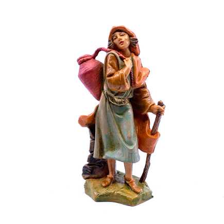 Shepherd with amphora and staff - 49 - Fontanini statues 6.5 cm
