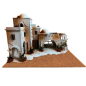 Presepe arabo con fontana e luce per statuine 12/13 cm