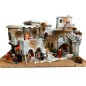 Presepe arabo con luci, fontana e effetto fuoco per statuine 6.5-8 cm con e senza statuine