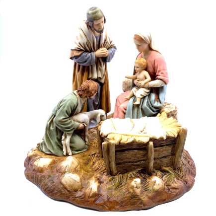 Landi Nativity on base - height 16 cm