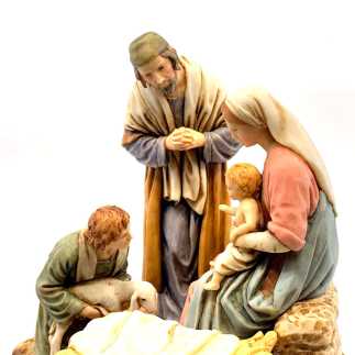 Landi Nativity on base - height 16 cm