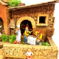 Presepe 38 x 28 x 26 cm per statuine 3.5 e 6 cm