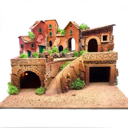 Presepe 38 x 28 x 26 cm incluse statuine 3.5 e 6 cm