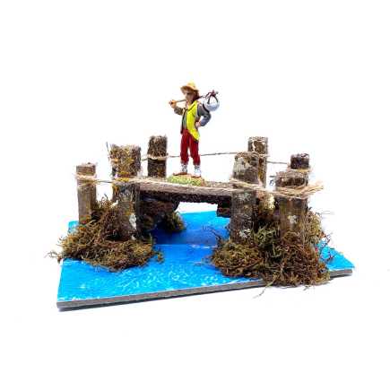 Ponte su fiume per statuine presepe cm 6 - 8