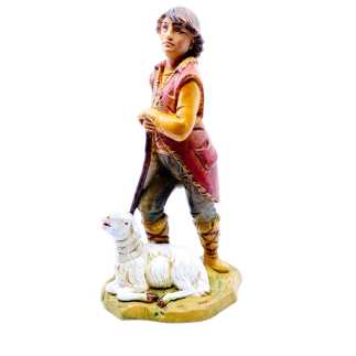 Pastore con pecora seduta – 174 – Statue Fontanini cm 12