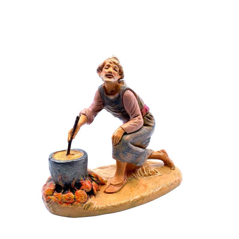 Pastore in ginocchio che cucina – 277 – Statue Fontanini cm 12