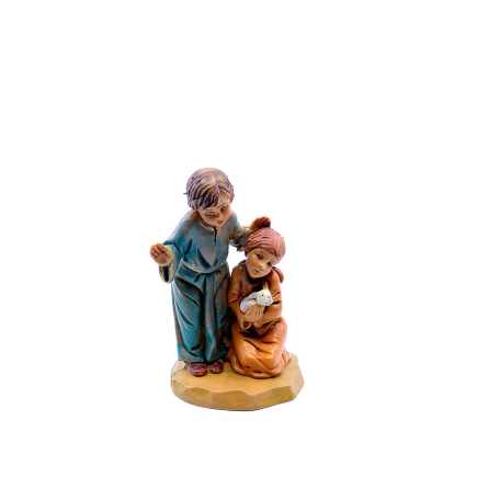 Pastorelli bimbo e bimba – 201 – Statue Fontanini cm 12