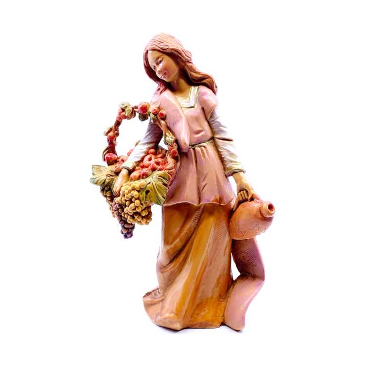 Pastorella con frutta – 1078 – Statue Fontanini cm 12 Pastorella con frutta – 1078 – Statue Fontanini cm 12