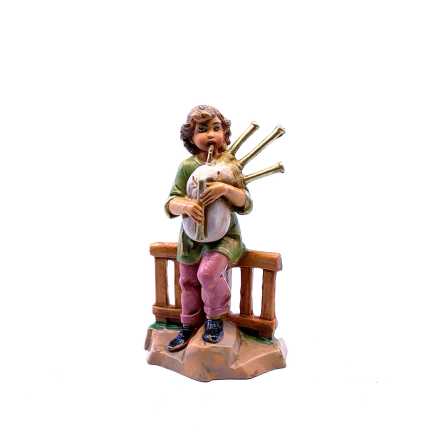 Pastore suonatore di cornamusa - 107 - Statue Fontanini cm 12