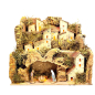 Mini presepe con Natività Landi 3.5 cm - 20 x 14 x 18 cm