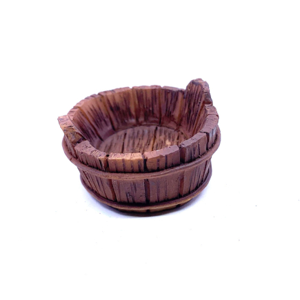Tinozza tonda in resina 4x4x2.5 cm