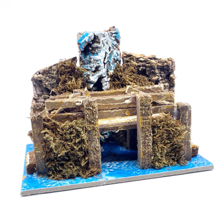 Ponte su fiume per statuine presepe cm 3,5 - 8