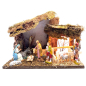 Capanna con recinto e pecora 33 x 18 x 24 cm