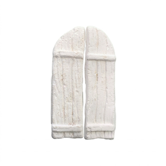 Porta media stondata grezza 4.5 x 7.5 cm (doppia anta)
