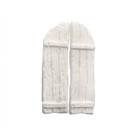 Raw rounded medium door 4.5 x 7.5 cm (double leaf)