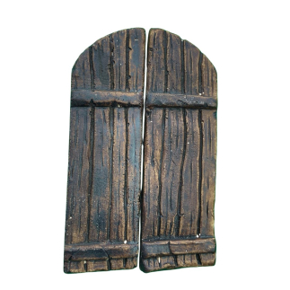 Large rounded colored door 6.5 x 10 cm (double leaf)