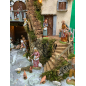Presepe con luci su 3 livelli 45 x 52 x 70 cm