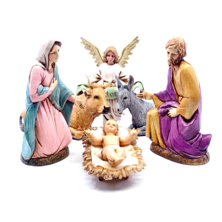 Natività 6 soggetti cm 12 - Statuine Landi Moranduzzo