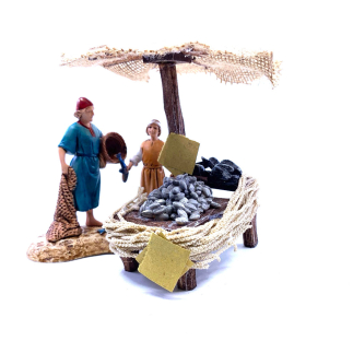Banchetto pesce per figure cm.10