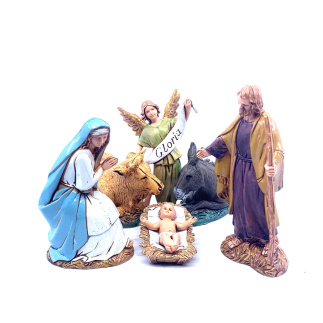 Natività 6 soggetti cm 10 - Statuine Landi Moranduzzo