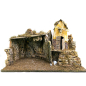 Capanna con mulino a vento 60 x 34 x 44 cm (con o senza statuine)