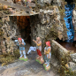 Presepe con cascata funzionante - 60 x 34 x 43 cm (con o senza statuine)
