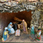 Presepe con cascata funzionante - 60 x 34 x 43 cm (con o senza statuine)