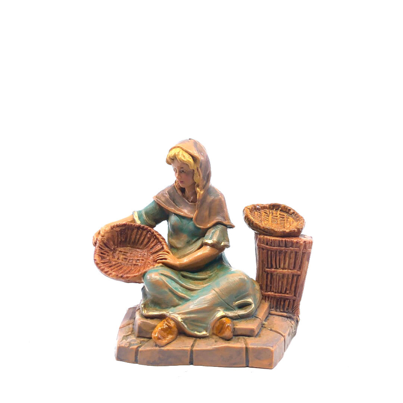 Pastorella venditrice di cesti – 940 – Statue Fontanini cm 9.5