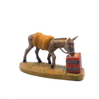 Donkey with manger – 907 – Fontanini statue 9.5 cm