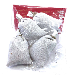 4 white flour sacks 5 cm
