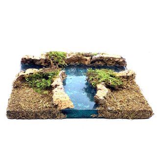 Modular nativity scene river connector - Tributary 16 x 13.5
