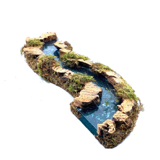 Fiume presepe componibile - Doppia curva 30 cm