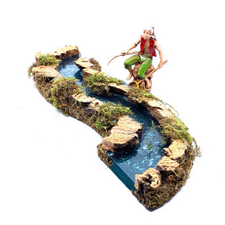 Fiume presepe componibile - Doppia curva 30 cm