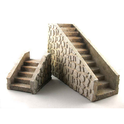 1 small staircase and 1 large staircase for nativity scenes