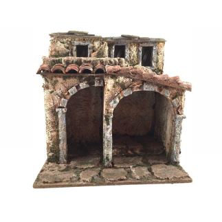 Type C house for 10 cm shepherd figurines - 25 x 15 x 20 cm