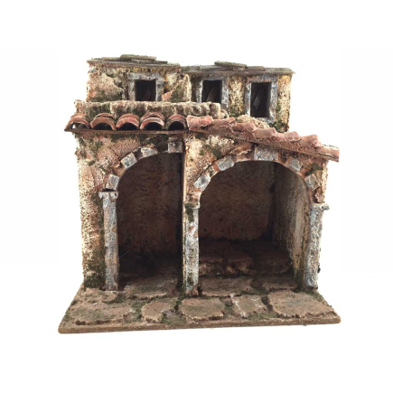 Type C house for 10 cm shepherd figurines - 25 x 15 x 20 cm
