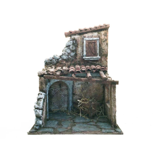 Type D hut/house for 10 cm figurines - 24 x 18 x 32 cm