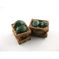 Crate of green melons