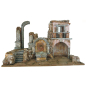 Complete nativity scene for 10 cm figures with light and working fountain